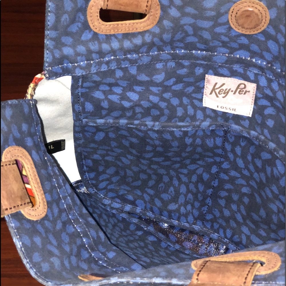 Fossil Key-Per Multi-Color Chevron Tote Bag#Zb5012 - image 7